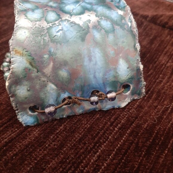 Stunning glass art cuff - Picture 3 of 11